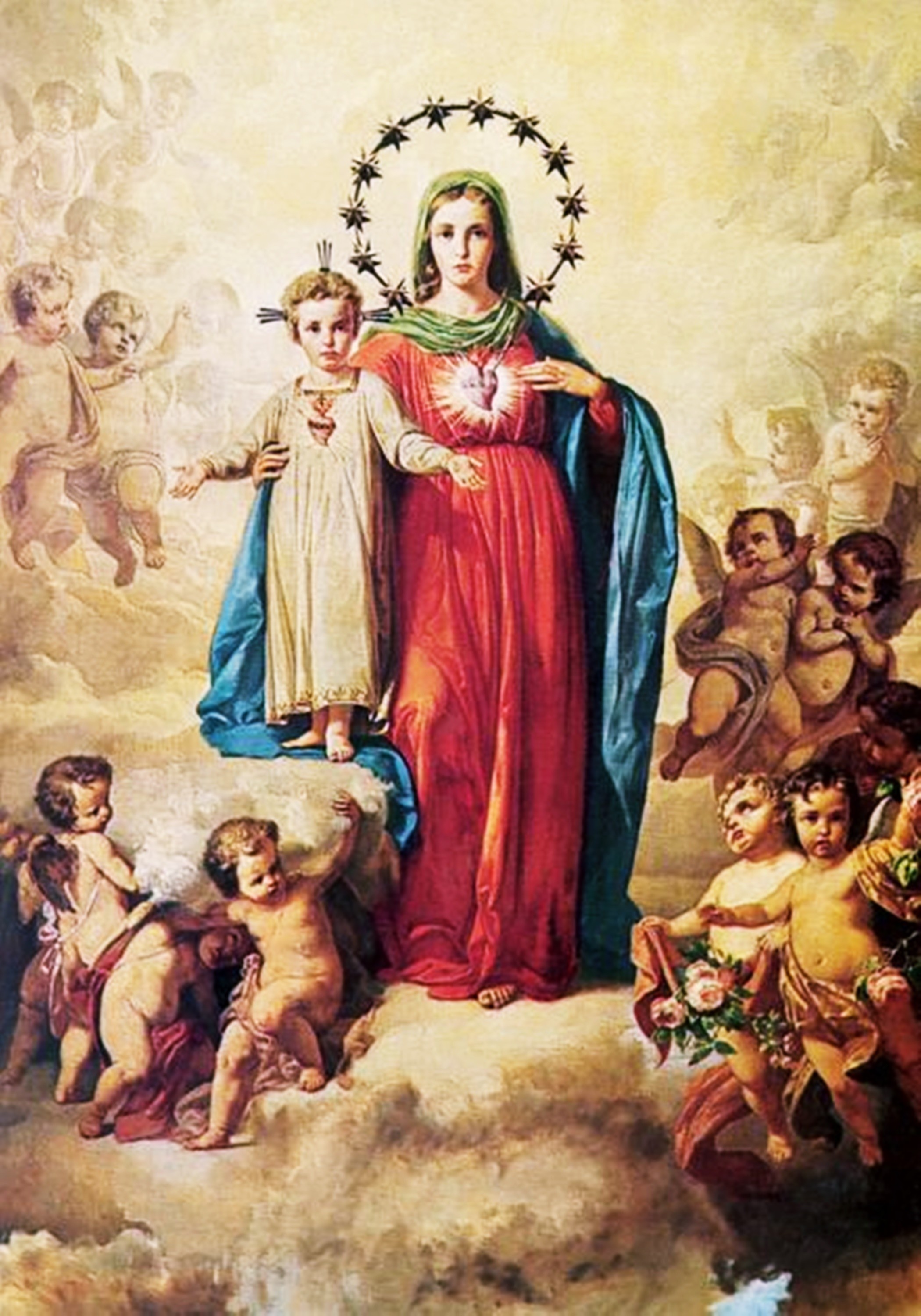 Wallpapers Of Mother Mary 55 Images - Catholic Immaculate Heart Of Mary , HD Wallpaper & Backgrounds
