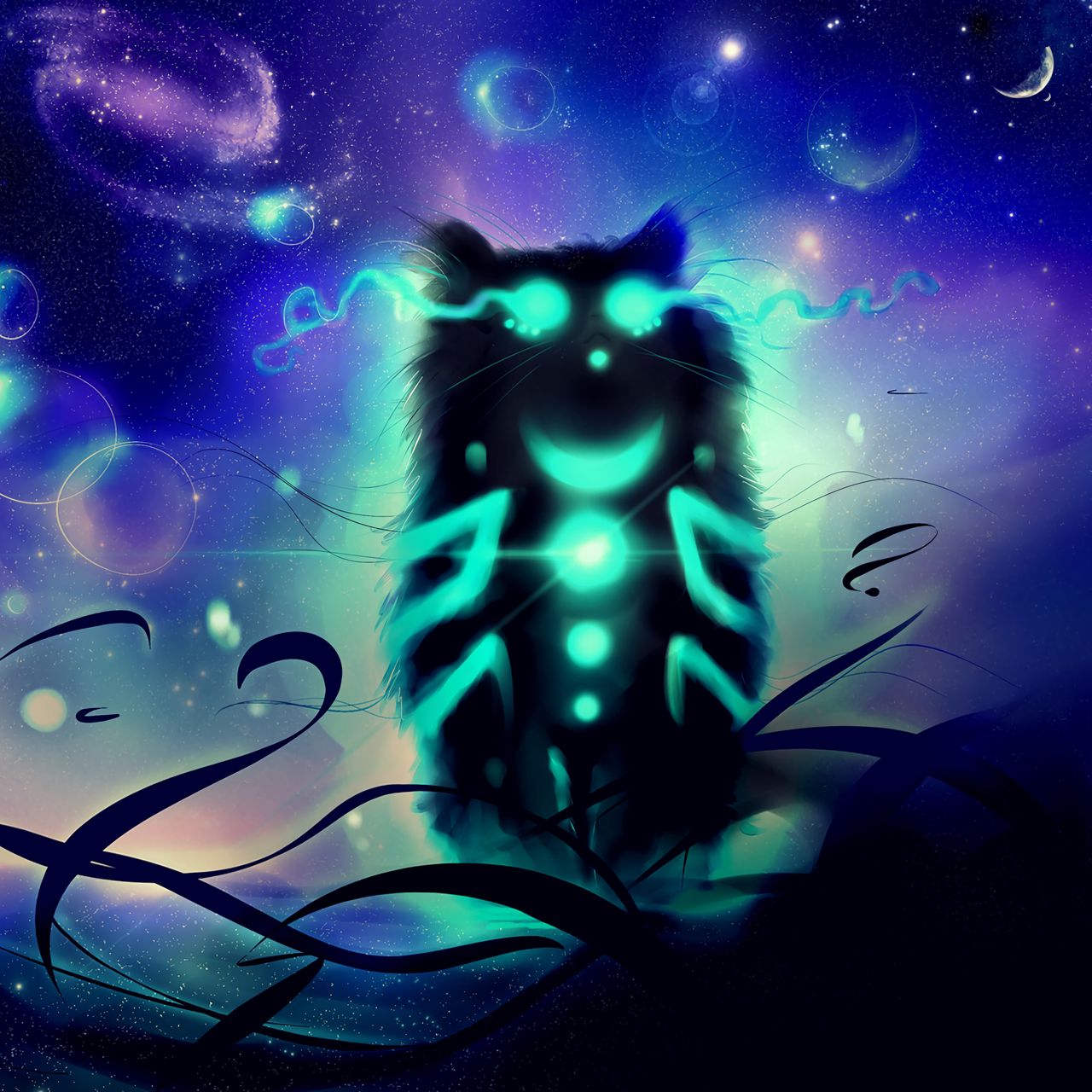 Wallpaper Cheshire Cat, Cat, Art, Glow - Cheshire Cat , HD Wallpaper & Backgrounds