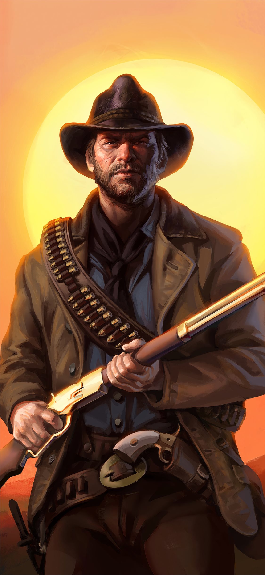 Gangster Wallpaper For Iphone - Red Dead Redemption 2 Arthur Morgan Fanart , HD Wallpaper & Backgrounds