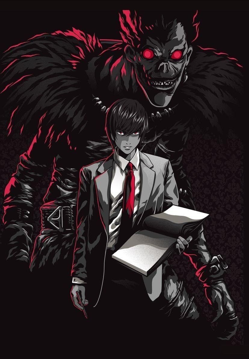 Death Note Light And Ryuk , HD Wallpaper & Backgrounds