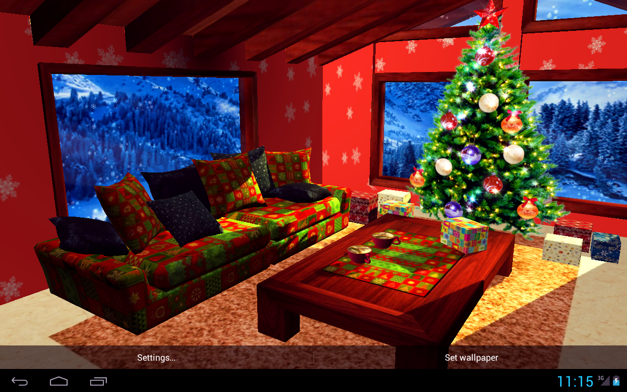 Qm/18, Fireplace, Christmas, Aljanh - Christmas Fireplaces Trees , HD Wallpaper & Backgrounds