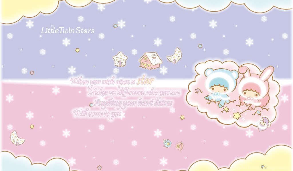 Wallpapers Little Twin Stars Kawaii Shuushuu Sanrio - Little Twin Stars Wallpaper For Pc , HD Wallpaper & Backgrounds