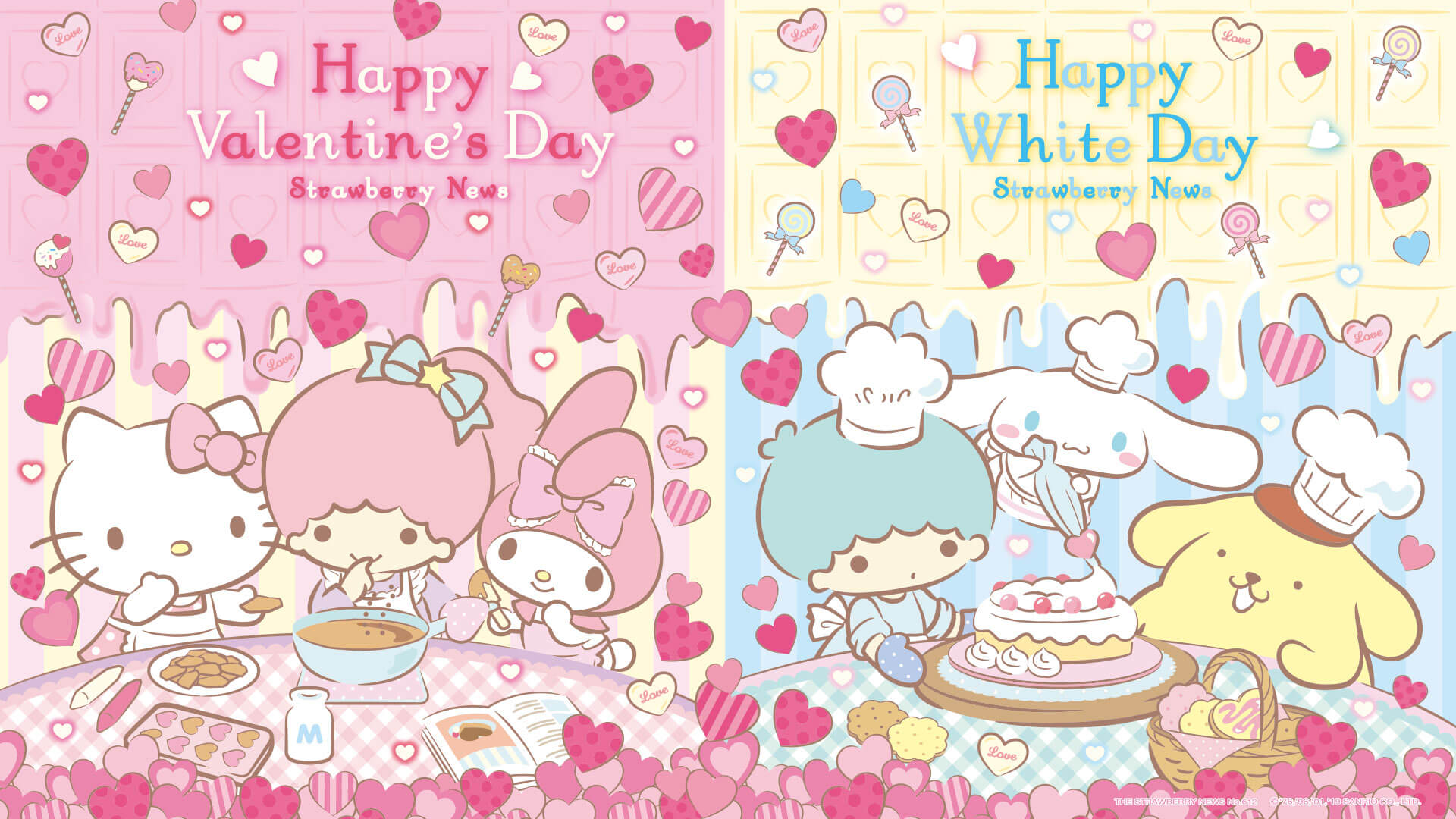 Little Twin Stars Happy Valentines , HD Wallpaper & Backgrounds
