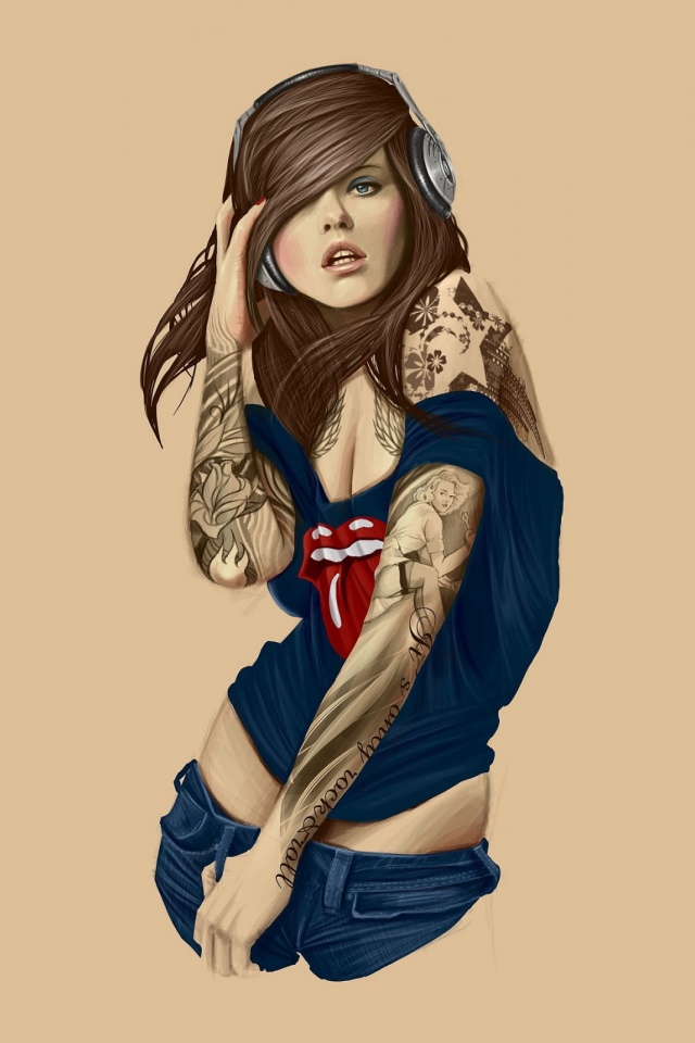 Girl Tattoo Wallpaper Phone , HD Wallpaper & Backgrounds