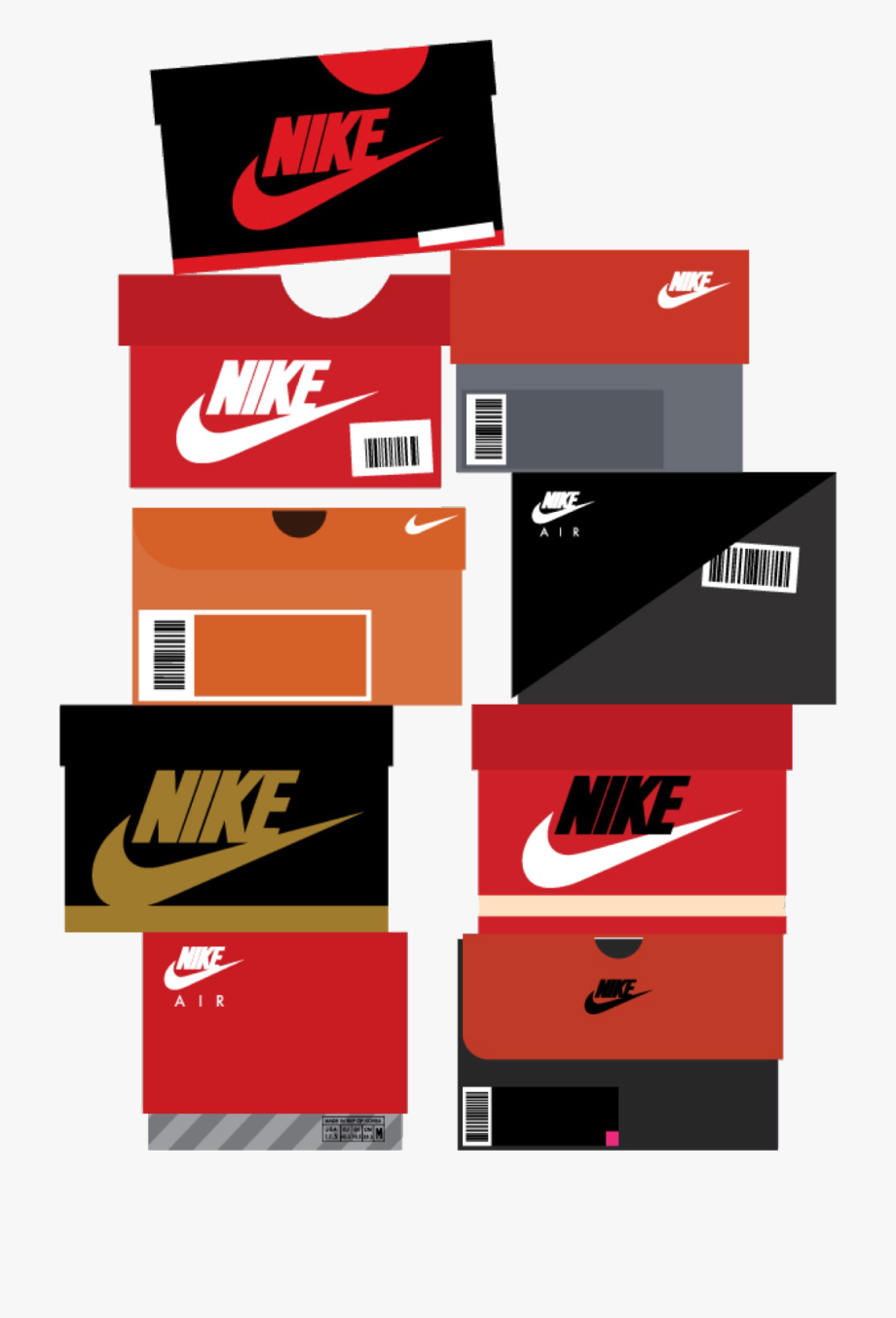 nike #sneakers #boxes #shoes 