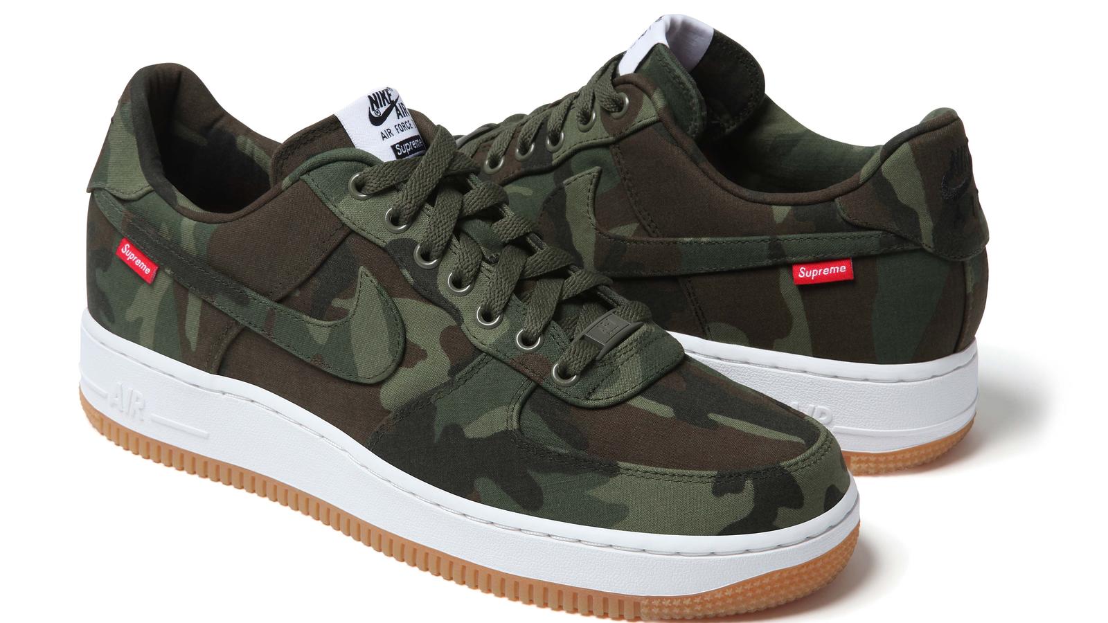 Nike Air Force 1 Supreme Camo Colorway - Air Force One Military , HD Wallpaper & Backgrounds