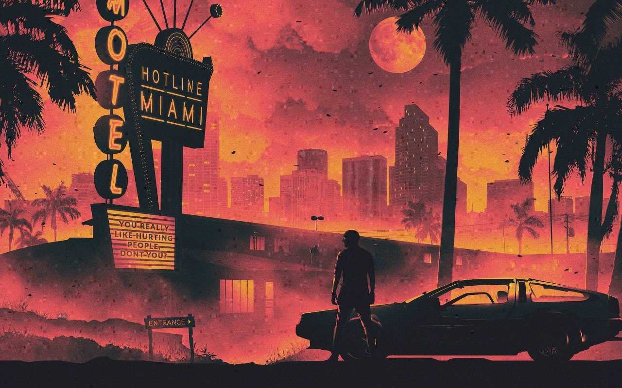 Hotline Miami Game Retro Style Dark Life Cityscape - Hotline Miami Wallpaper 4k , HD Wallpaper & Backgrounds