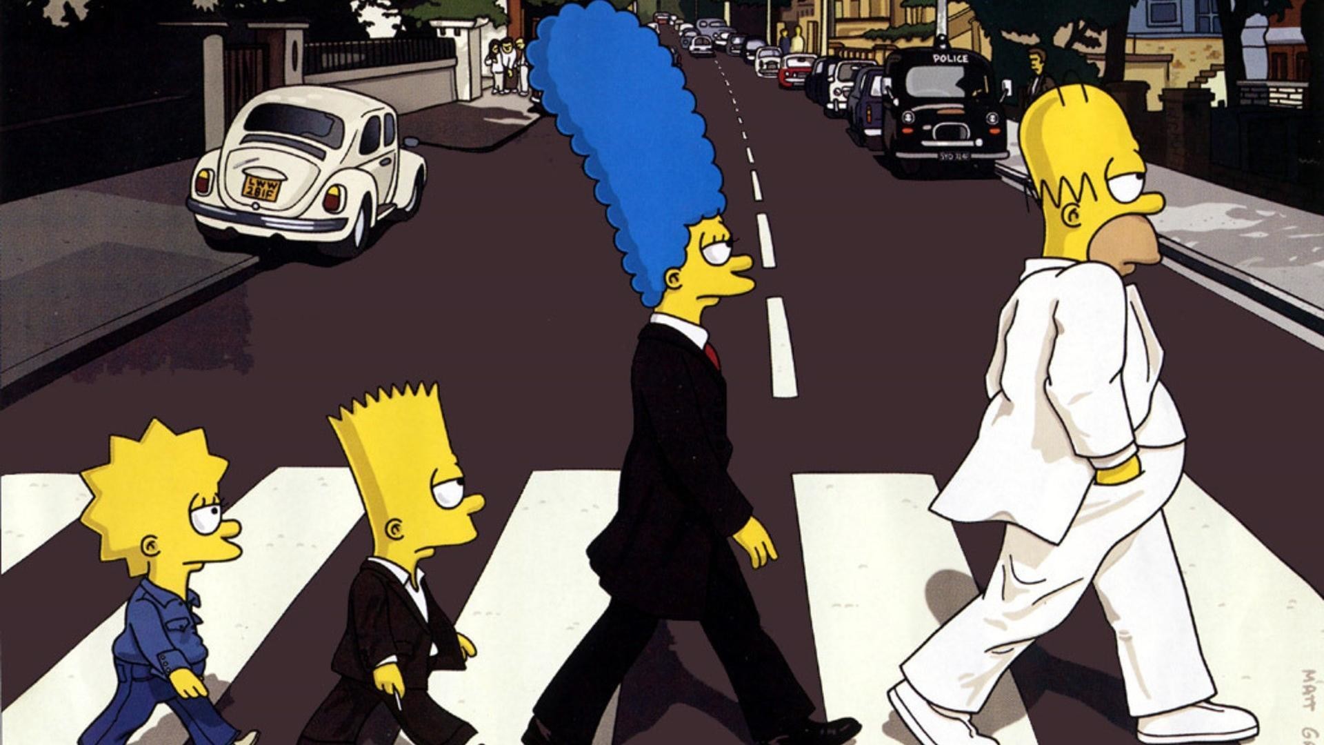 Abbey Road Hd Wallpaper - Simpsons Abbey Road , HD Wallpaper & Backgrounds