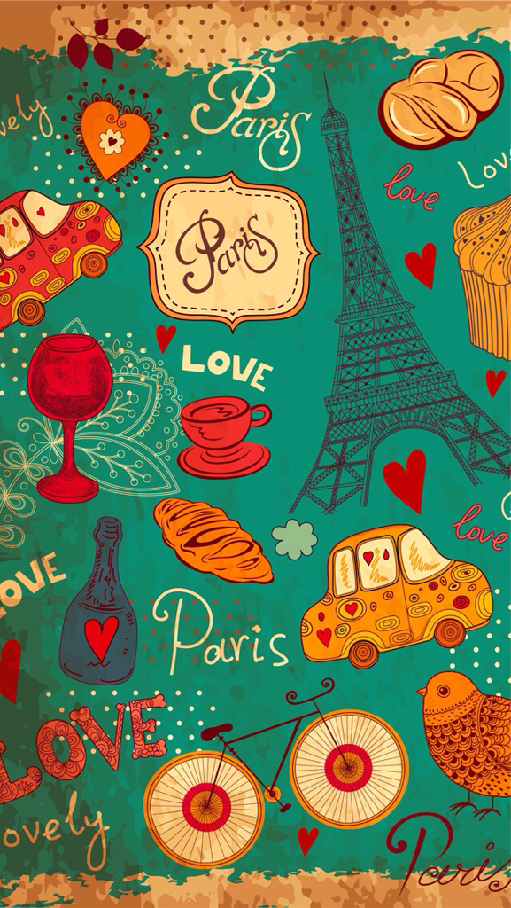 Paris, Wallpaper, And Love Image - Fondos Vintage Paris Iphone , HD Wallpaper & Backgrounds