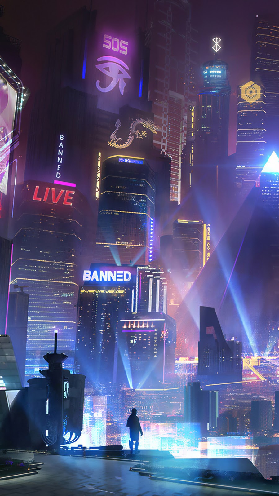 Cyberpunk, Artist, Artwork, Digital Art, Hd, 4k, Artstation - Cyberpunk City Wallpaper Phone , HD Wallpaper & Backgrounds