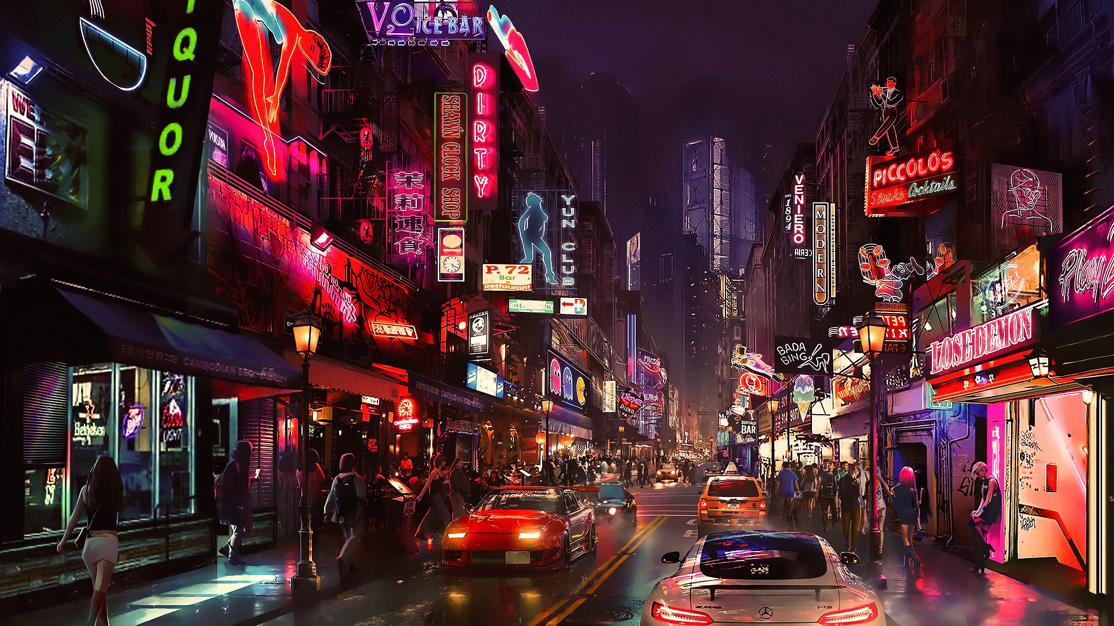 Cyberpunk City Concept Art , HD Wallpaper & Backgrounds