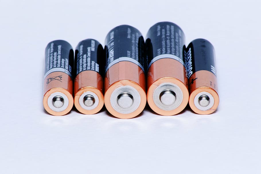 Five Duracell Batteries, Battery, Energy, Supply Means, - Lithium Batteries , HD Wallpaper & Backgrounds