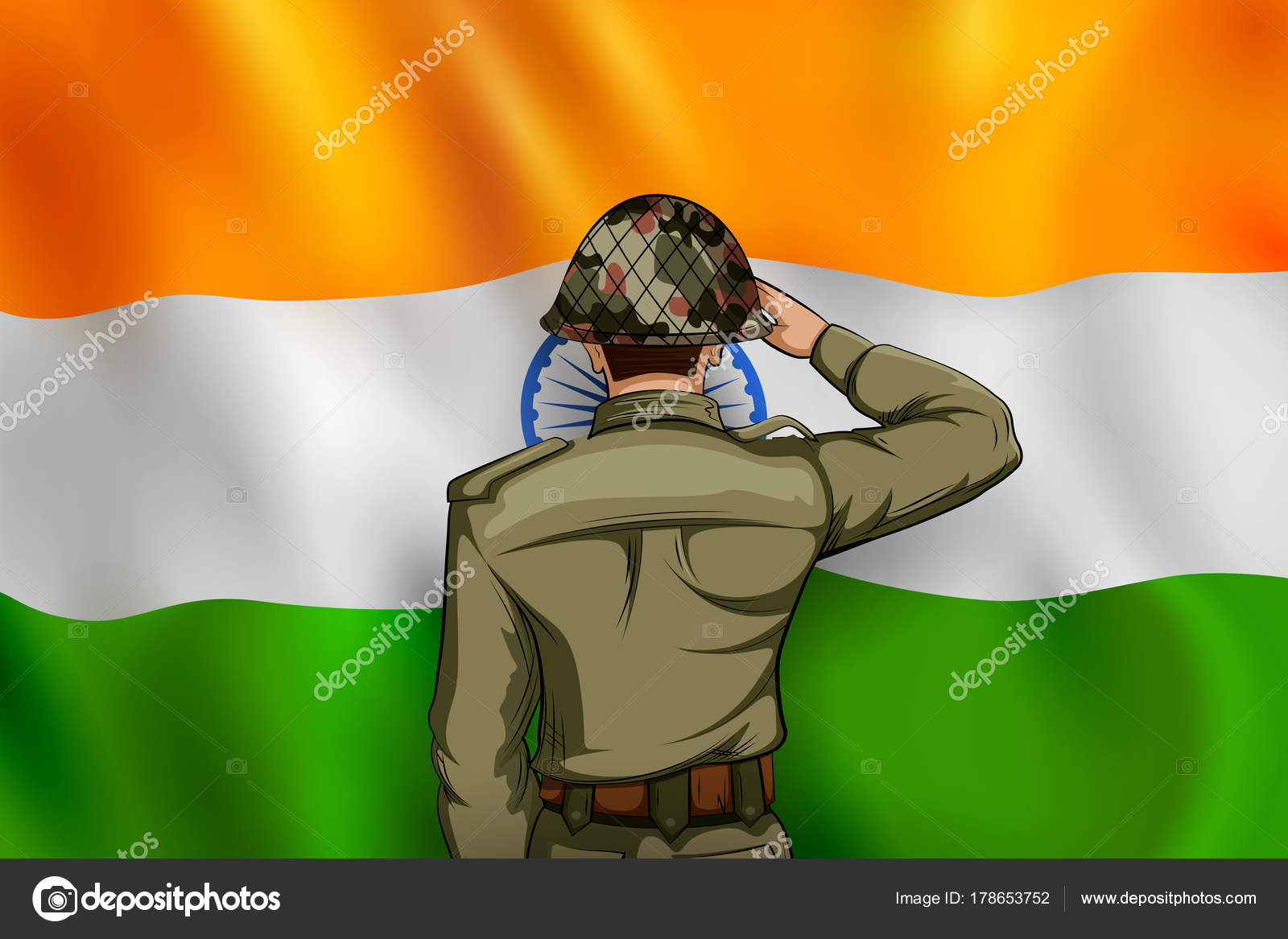 Indian Army Soilder Saluting Falg Of India With Pride - Salute To Indian Army , HD Wallpaper & Backgrounds