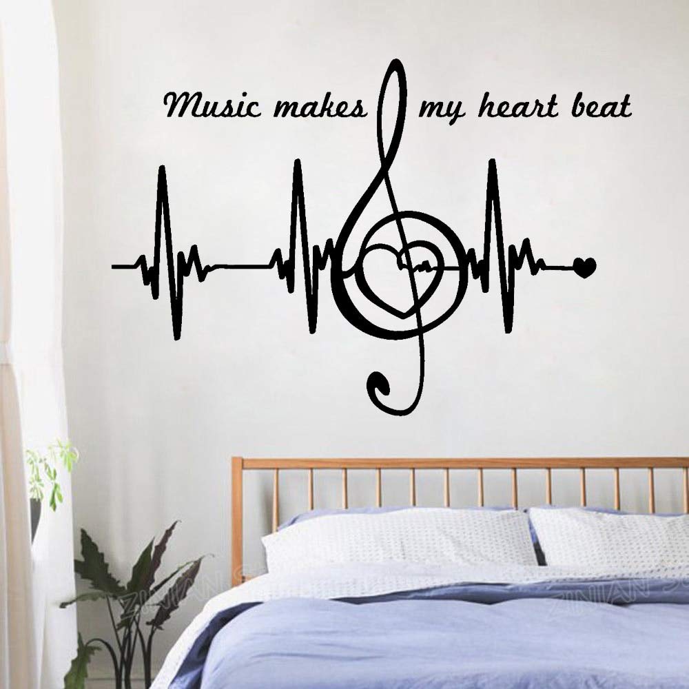Heartbeat With Music Notes , HD Wallpaper & Backgrounds