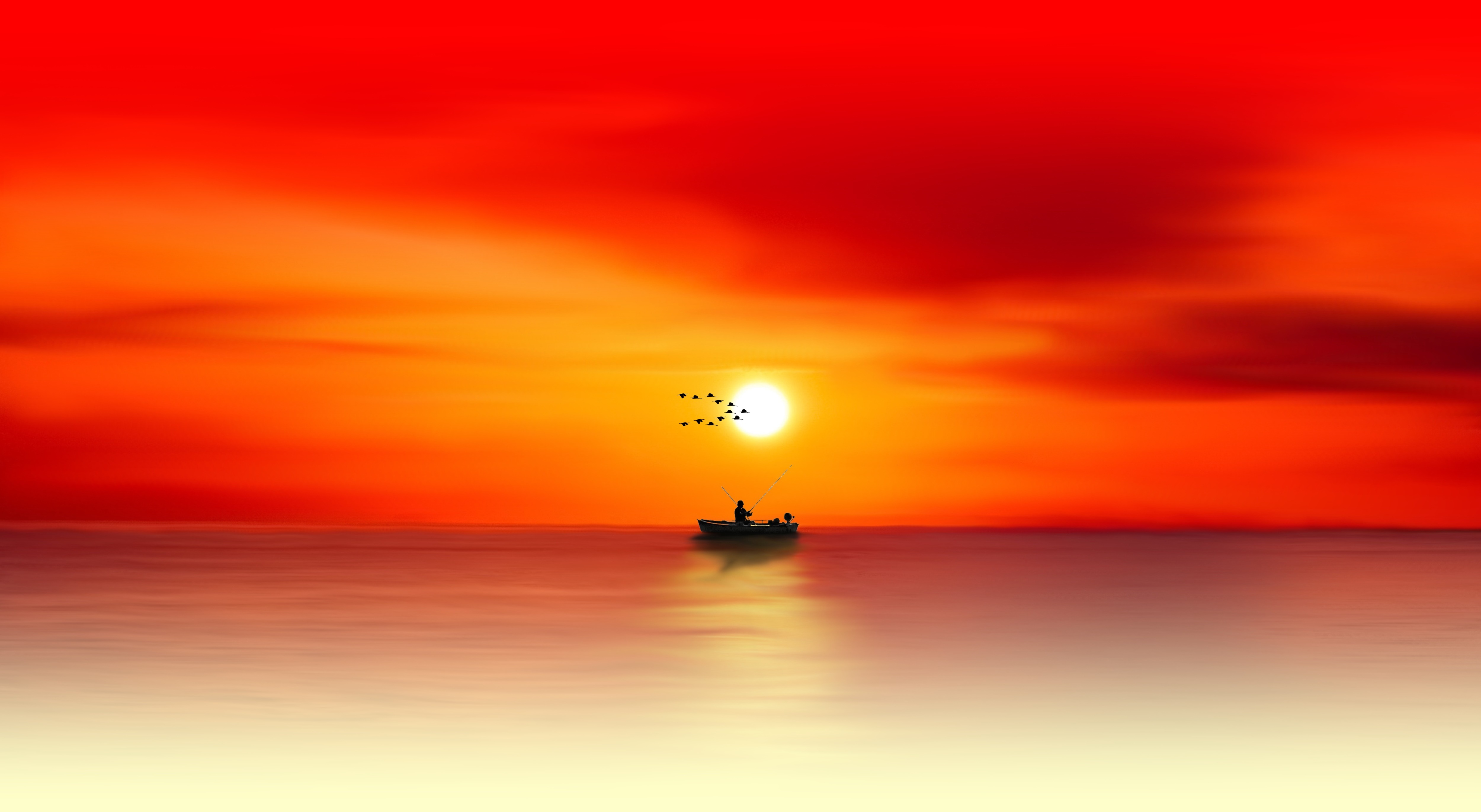 Sunset Fishing , HD Wallpaper & Backgrounds