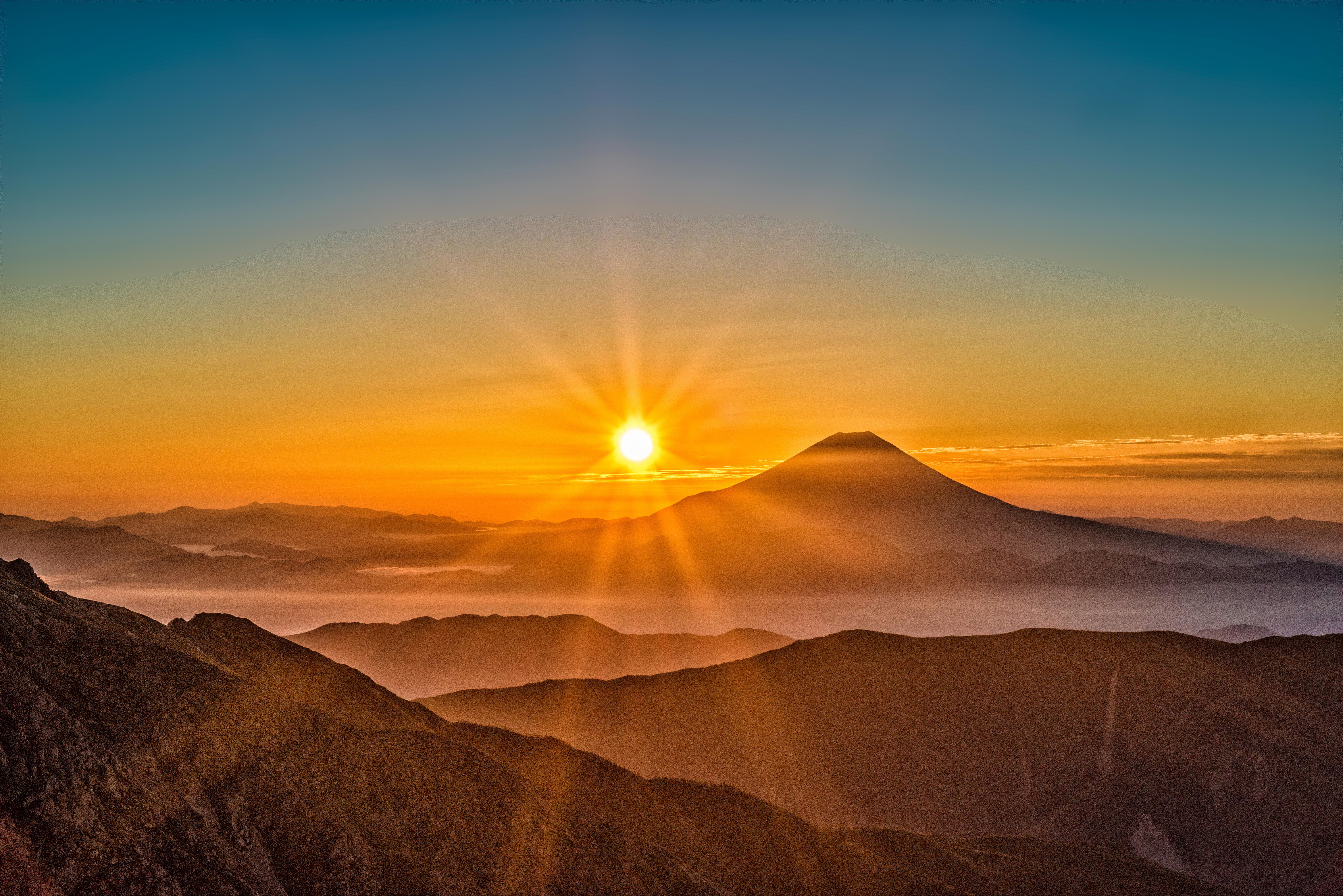 Sunrise Mount Fuji Japan , HD Wallpaper & Backgrounds