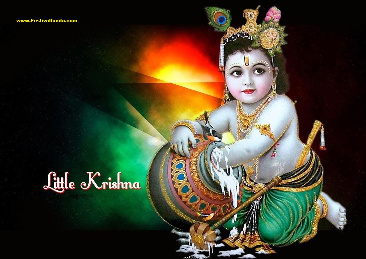 Bal Gopal Hd Wallpaper For Janamashtmi For - Cute Happy Krishna Janmashtami , HD Wallpaper & Backgrounds