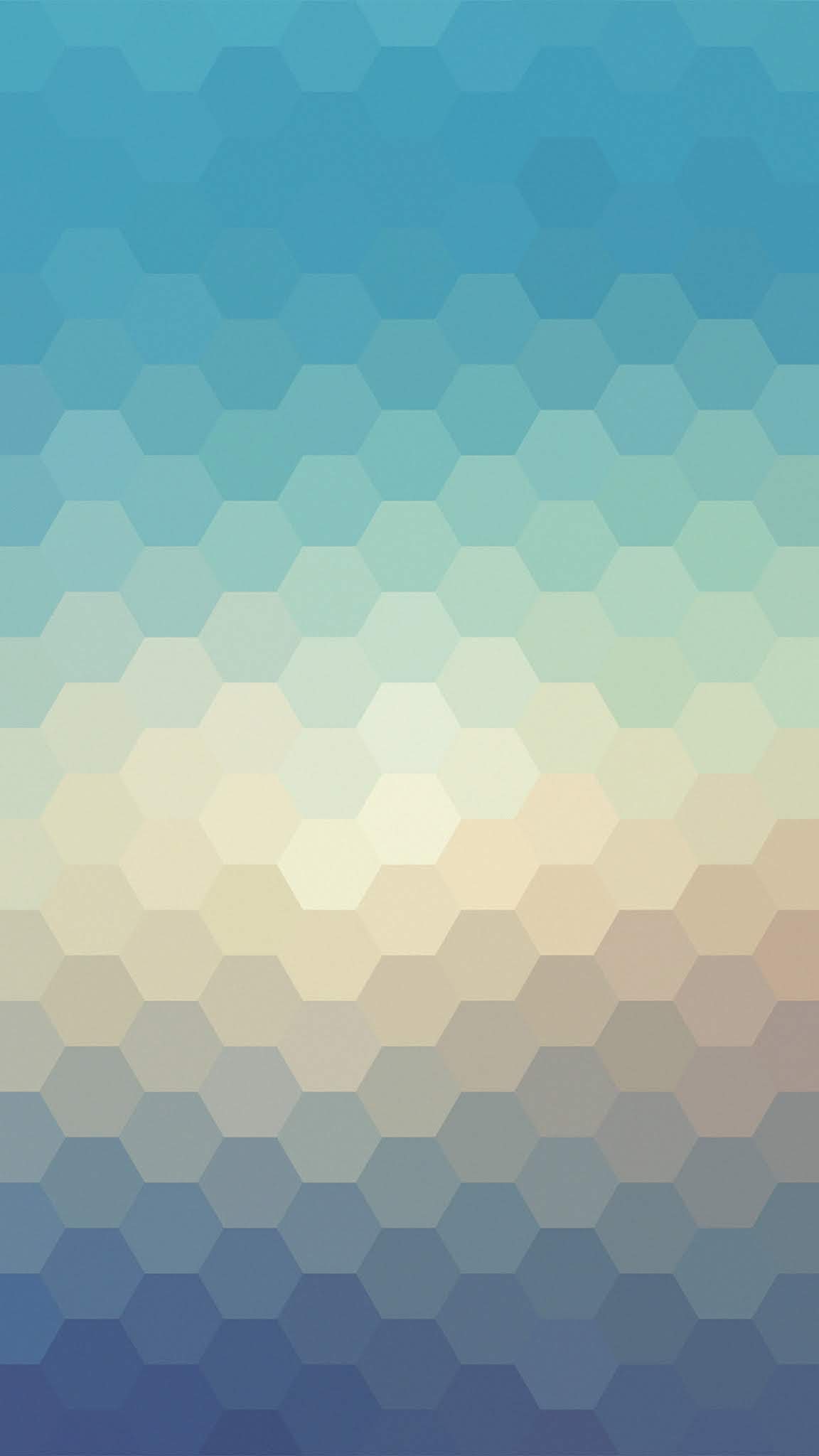 Hexagon Blue Yellow Iphone Wallpaper - Illustration , HD Wallpaper & Backgrounds