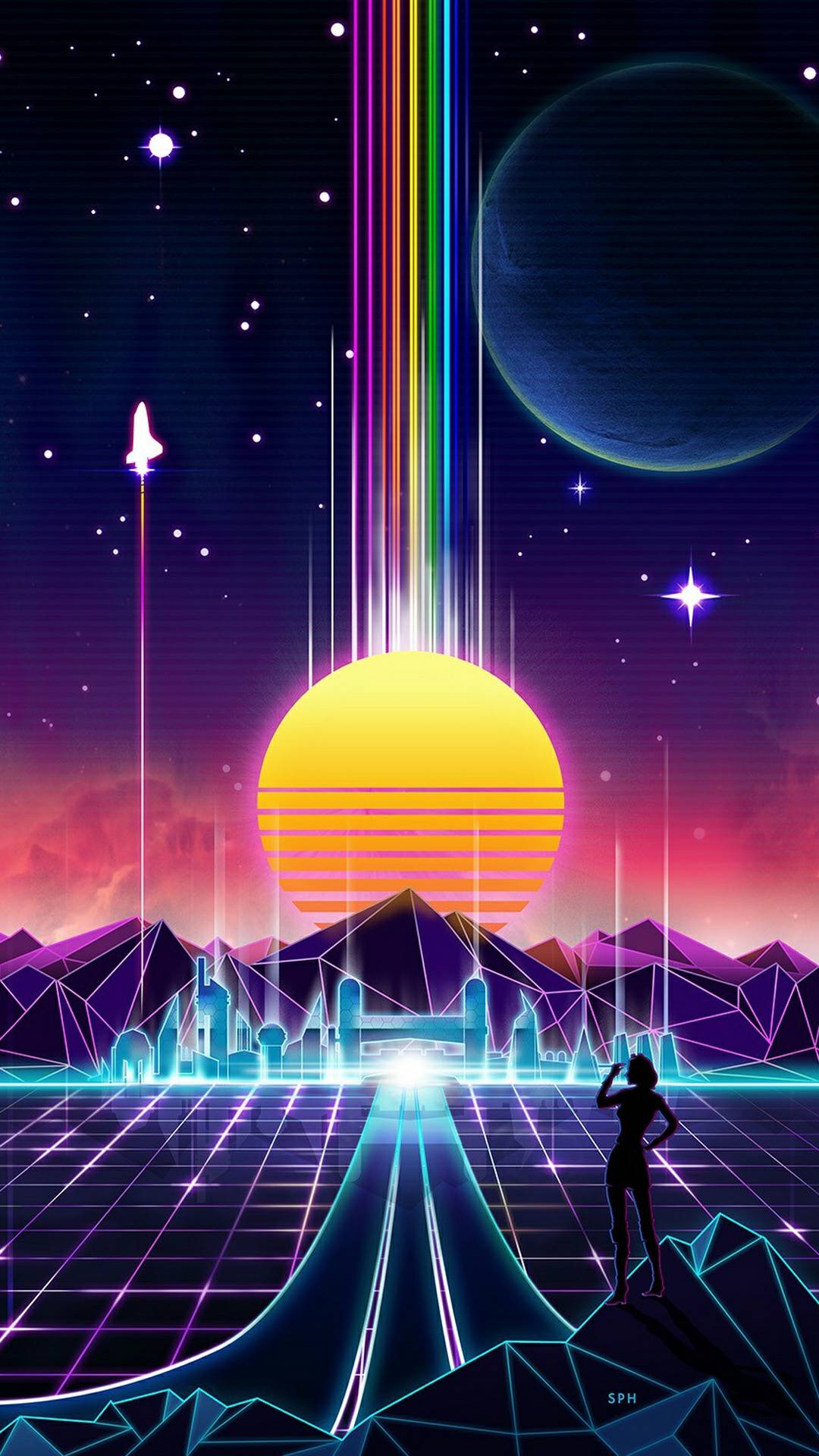 Retrowave Wallpaper S20 S21 Note 126 - Glitch Wallpapers 4k Phone , HD Wallpaper & Backgrounds