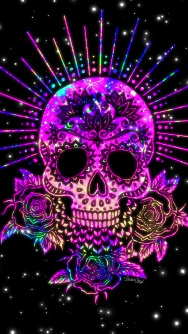 Dia De Muertos In 2019 Skull Art Sugar Skull Wallpaper - Fondos De Pantalla De Calaveras , HD Wallpaper & Backgrounds