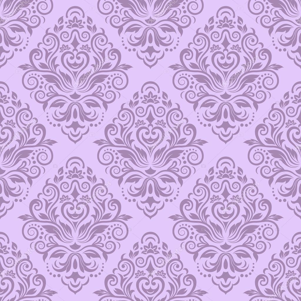 Seamless Damask Pattern For Wallpaper Design Stock - Printed Background Pink , HD Wallpaper & Backgrounds