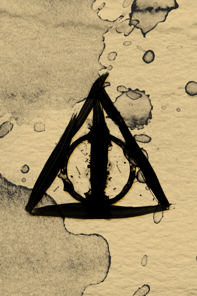 Deathly Hallows Iphone Wallpaper - Deathly Hallows Symbol Hd , HD Wallpaper & Backgrounds