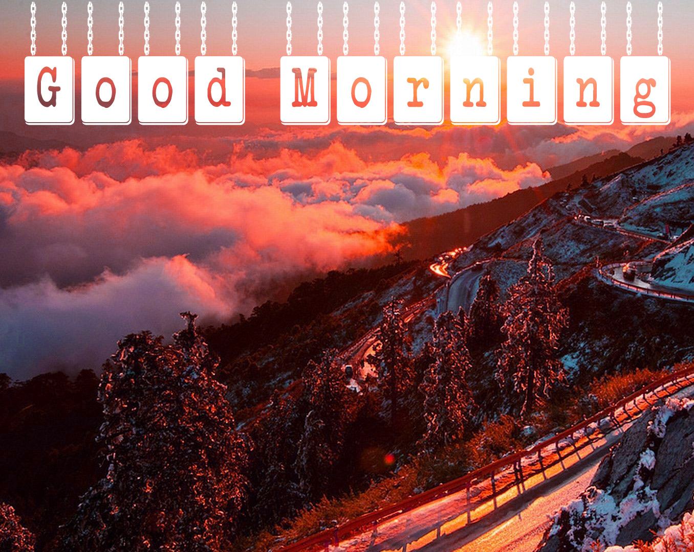 Sunrise Good Morning Wallpaper Download - Mountain Desktop Wallpapers Hd , HD Wallpaper & Backgrounds