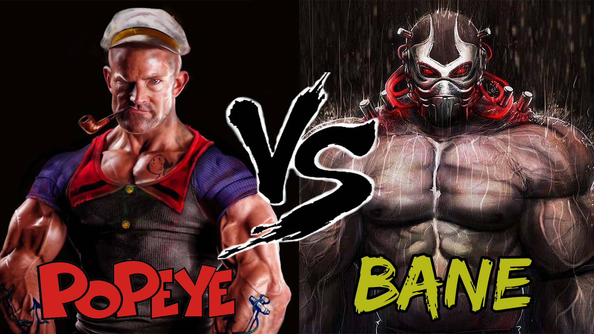 Popeye Vs Bane Titles Effects - Dave Bautista Bane Batman , HD Wallpaper & Backgrounds