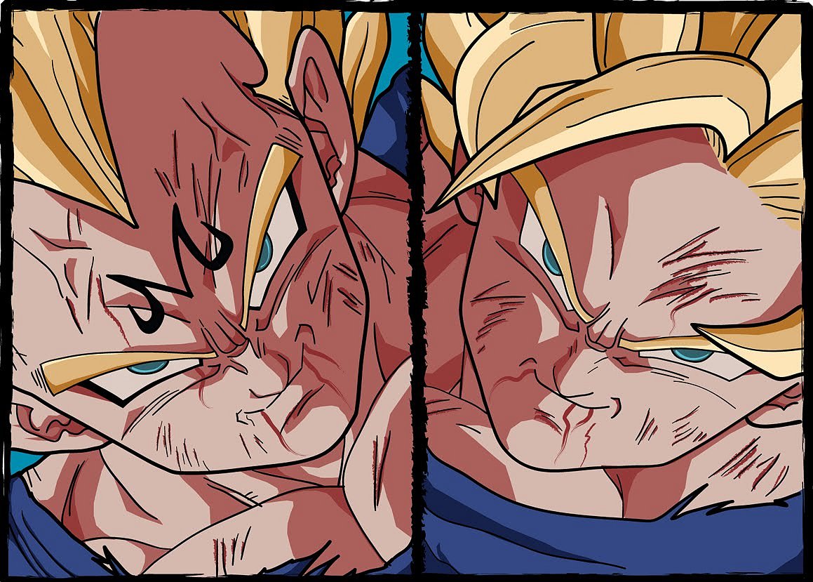 Vegeta Vs Son Goku , HD Wallpaper & Backgrounds
