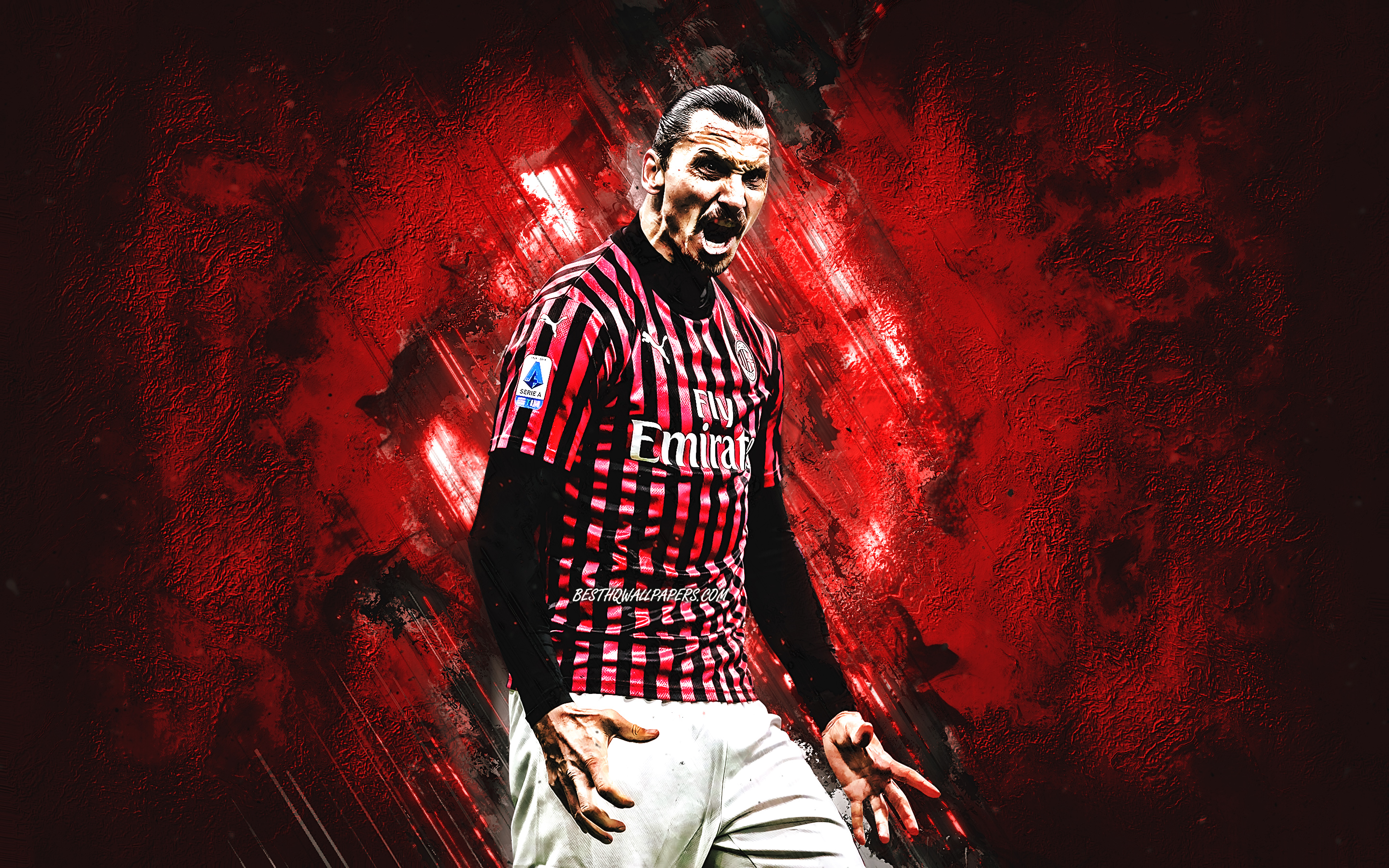 Zlatan Ibrahimovic, Swedish Soccer Player, Ac Milan, - Ibrahimovic Milan Wallpaper 2020 , HD Wallpaper & Backgrounds