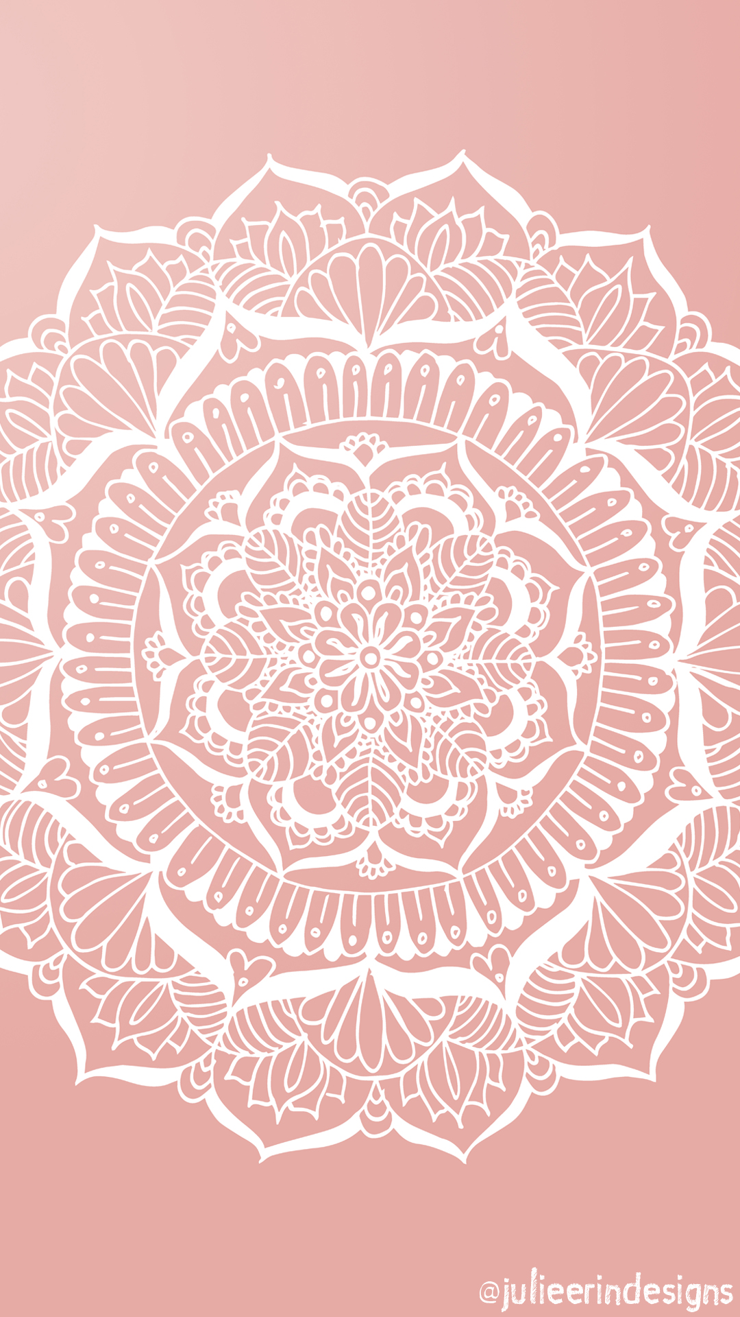Phone Wallpaper Mandalas Art Pink - Rose Gold Mandala Background , HD Wallpaper & Backgrounds