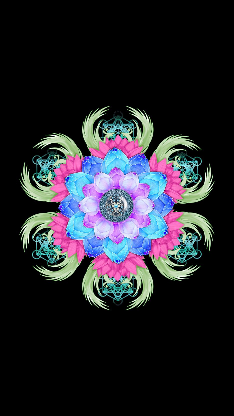 Wallpaper Mandala, Lotus, Patterns, Flower - Divine Counterparts In Separation Deck , HD Wallpaper & Backgrounds