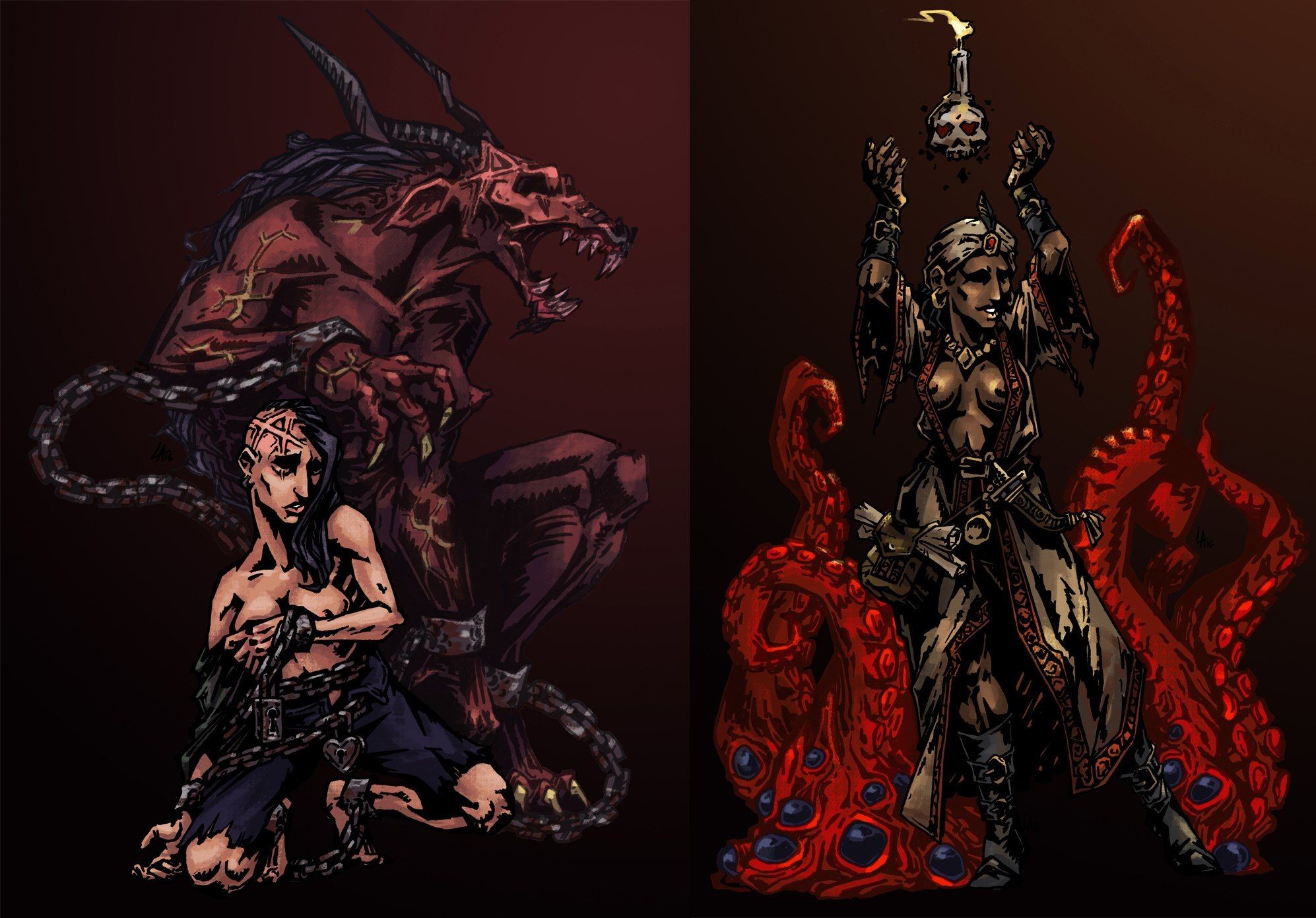 Darkest Dungeon Wallpaper - Darkest Dungeon Crimson Court , HD Wallpaper & Backgrounds