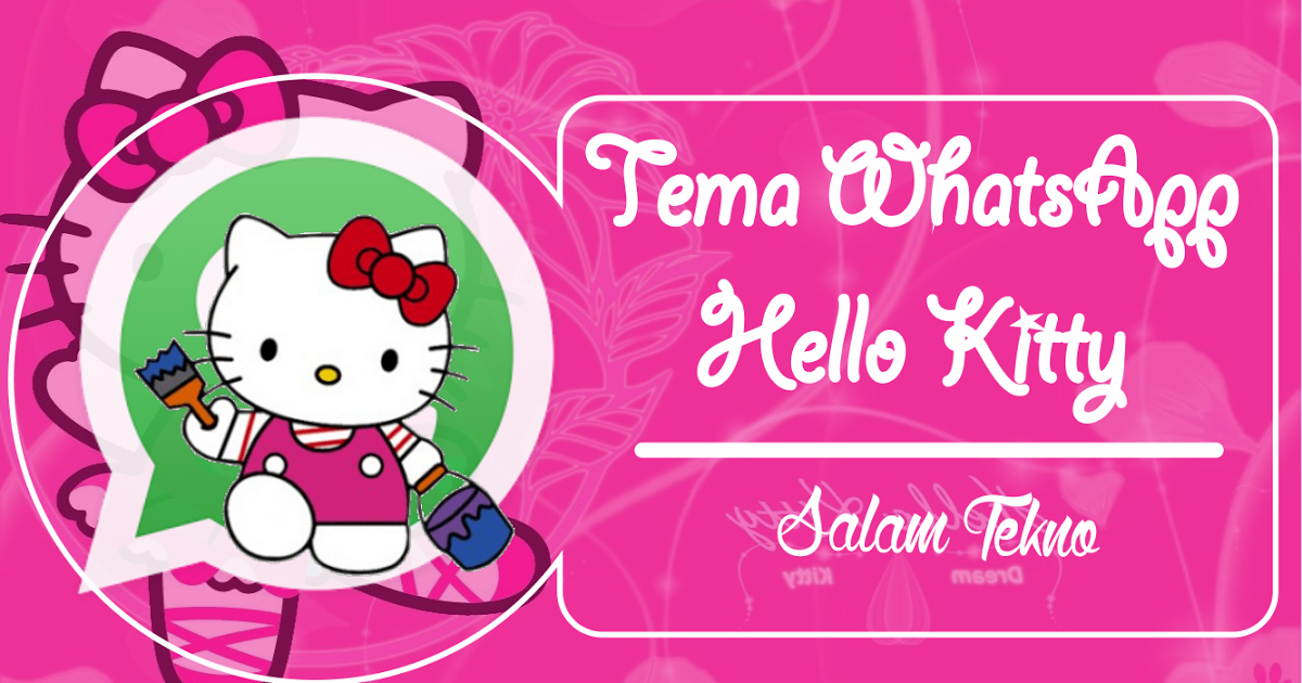 Tema Whatsapp Hello Kitty - Cartoon , HD Wallpaper & Backgrounds