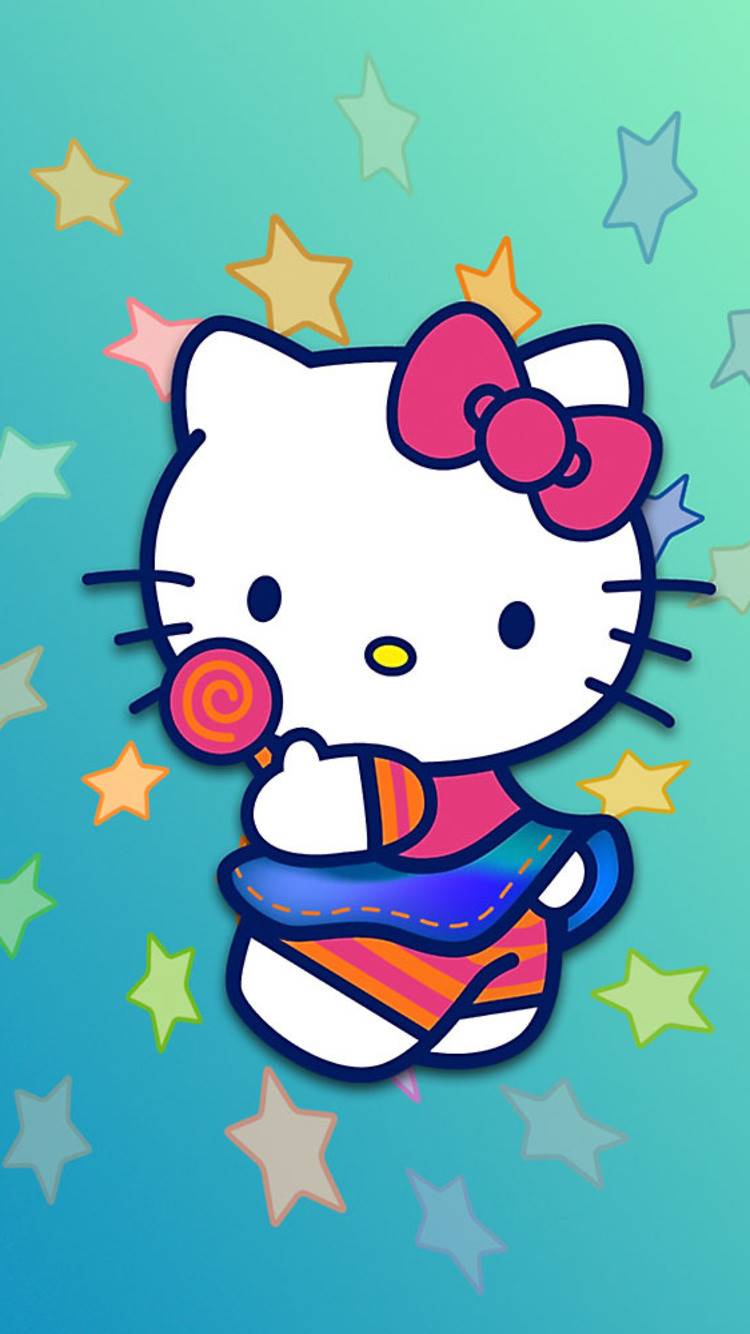 Hello Kitty With Lollipop , HD Wallpaper & Backgrounds