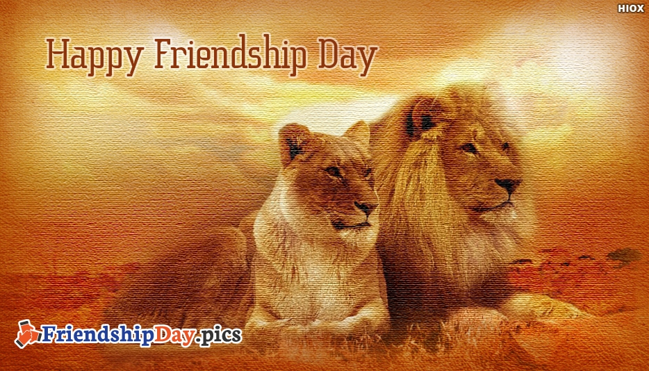Happy Friendship Day Ecards, Images Pictures - Good Evening Pic Animal , HD Wallpaper & Backgrounds