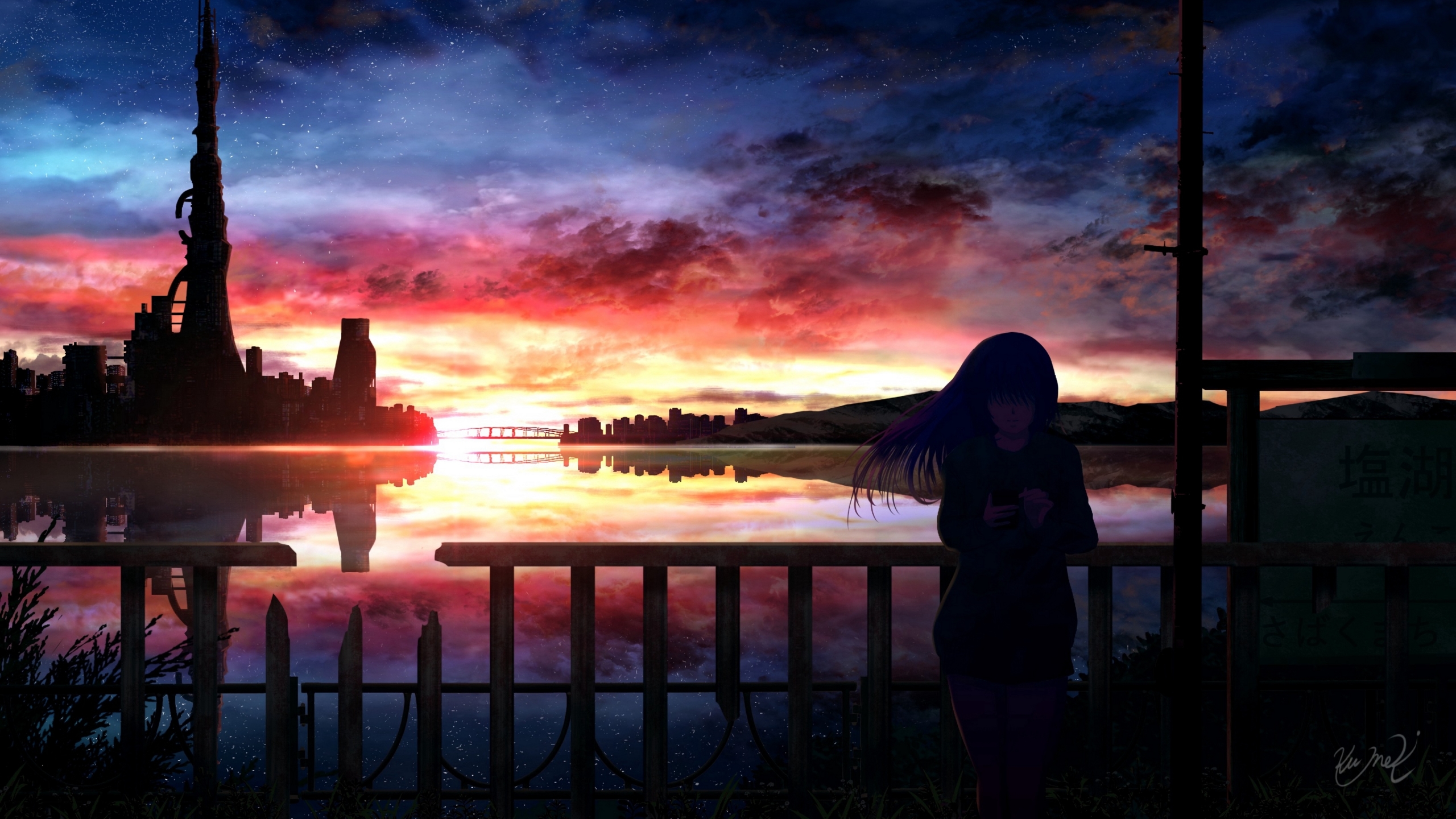 Anime Wallpaper Sunset , HD Wallpaper & Backgrounds