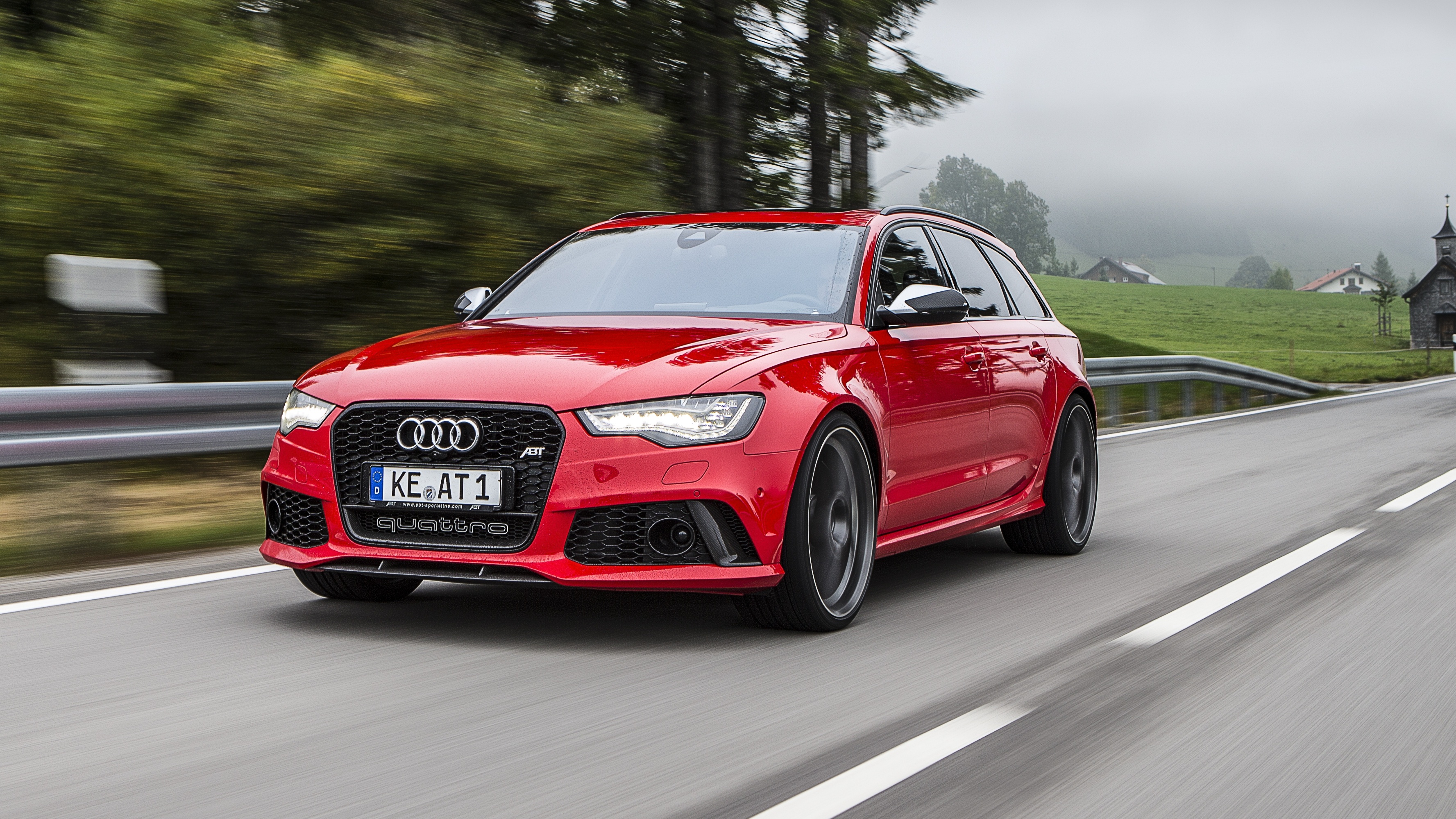 Red Audi Rs6 Avant - Audi Rs6 Abt Red , HD Wallpaper & Backgrounds