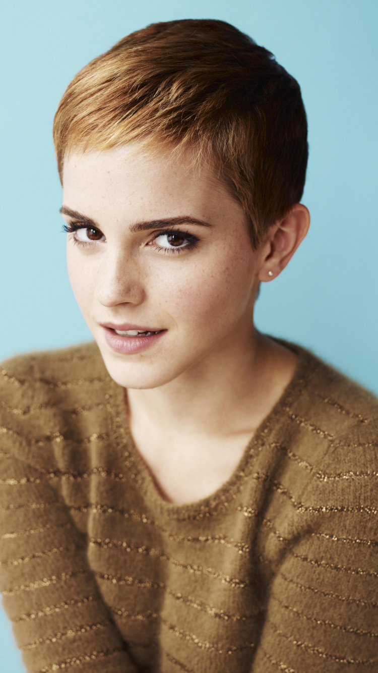 Emma Watson Short Hair Iphone , HD Wallpaper & Backgrounds