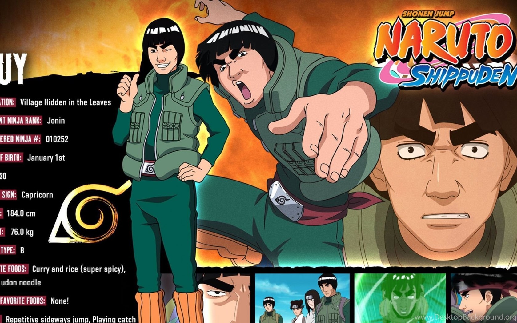 Full Hd 1080p Rock Lee Wallpapers Hd, Desktop Backgrounds - Anime Character Naruto Shippuden Profile , HD Wallpaper & Backgrounds