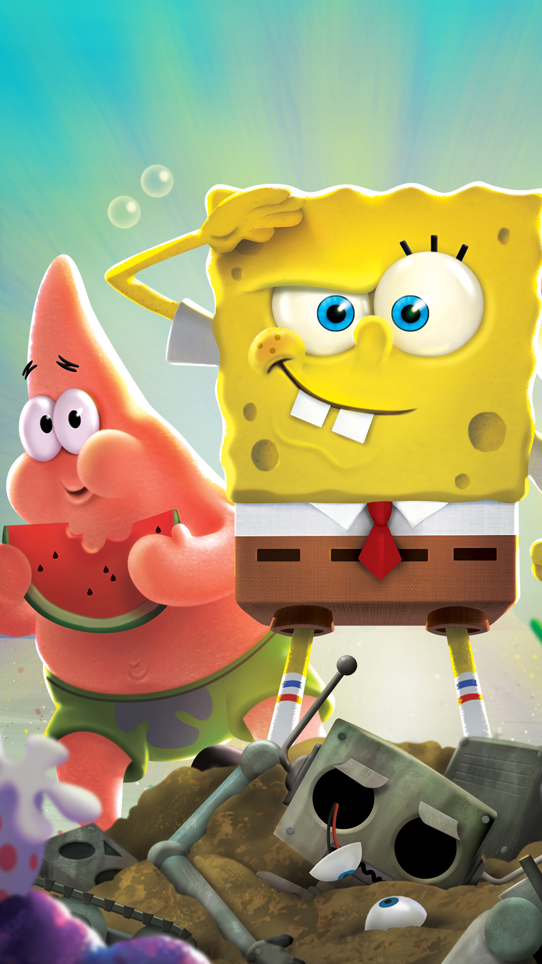 Spongebob Squarepants Battle For Bikini Bottom Rehydrated, - Spongebob Battle For Bikini Bottom Rehydrated , HD Wallpaper & Backgrounds
