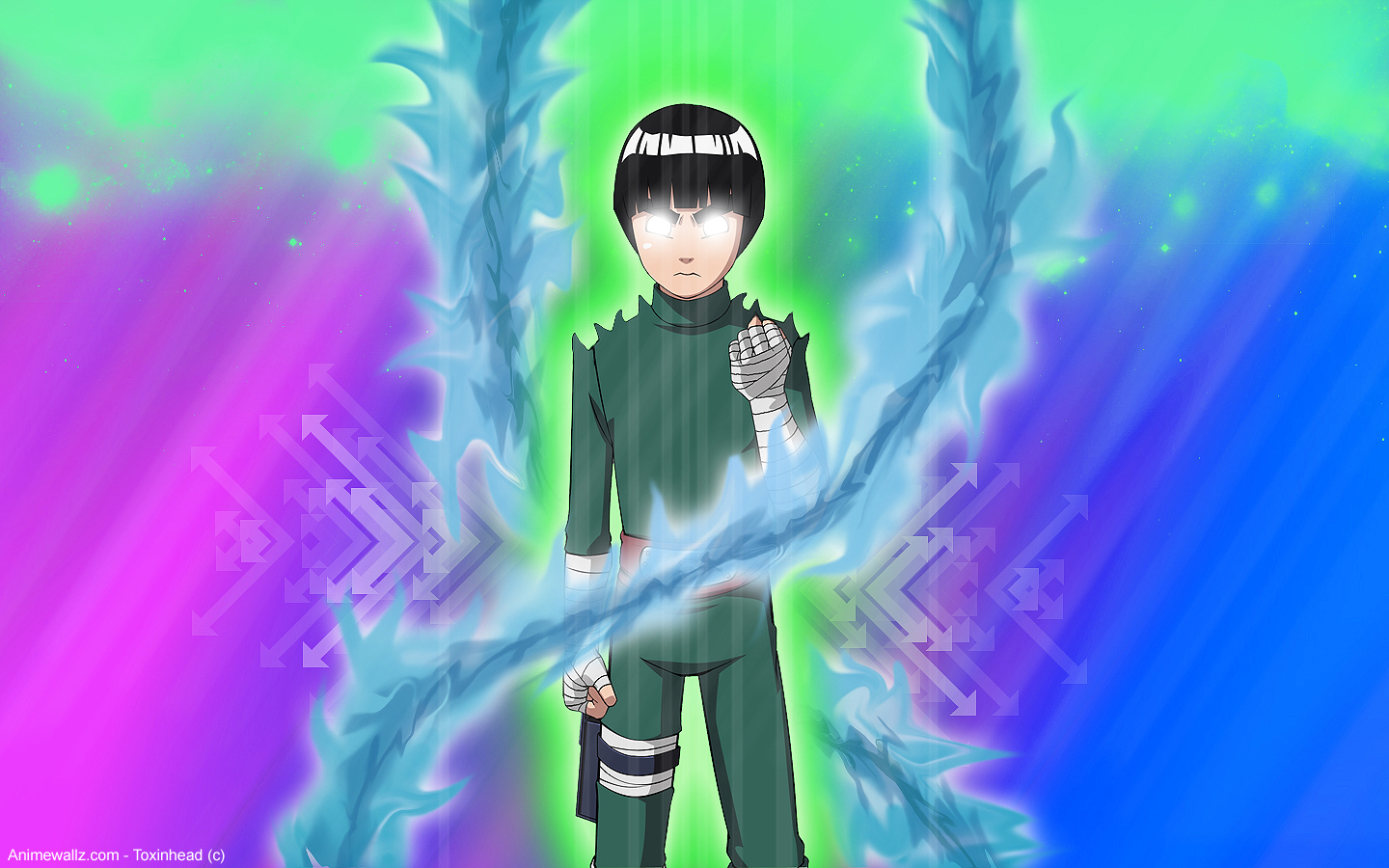 All Male Male Naruto Rock Lee - Lee Anime Power , HD Wallpaper & Backgrounds