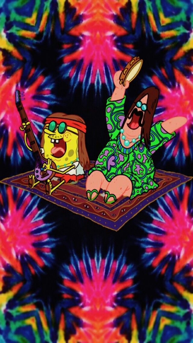 Spongebob And Patrick Tie Dye , HD Wallpaper & Backgrounds