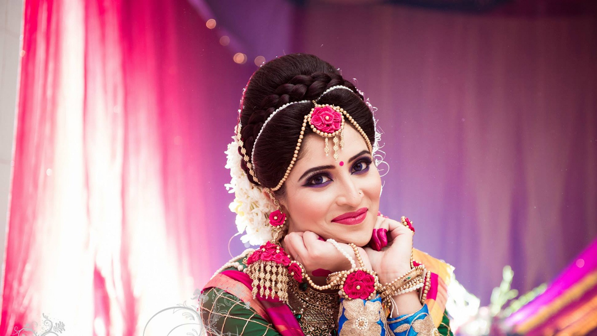 Indian Bridal Hairstyle - International Women's Day Telugu , HD Wallpaper & Backgrounds