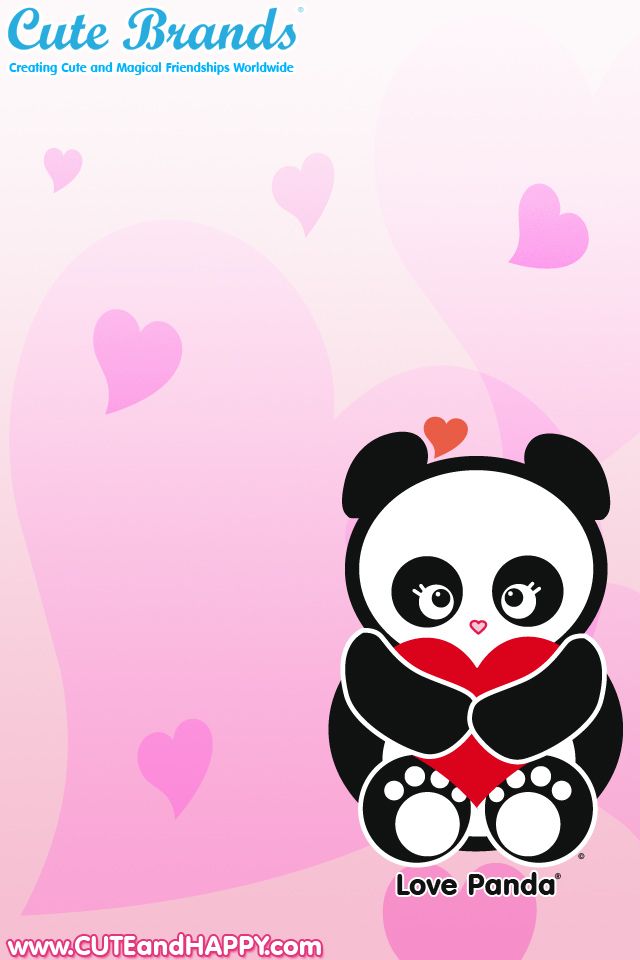 Panda With Heart Iphone 4 Love Panda Wallpaper From - Download Wallpaper Baby Panda Cute , HD Wallpaper & Backgrounds