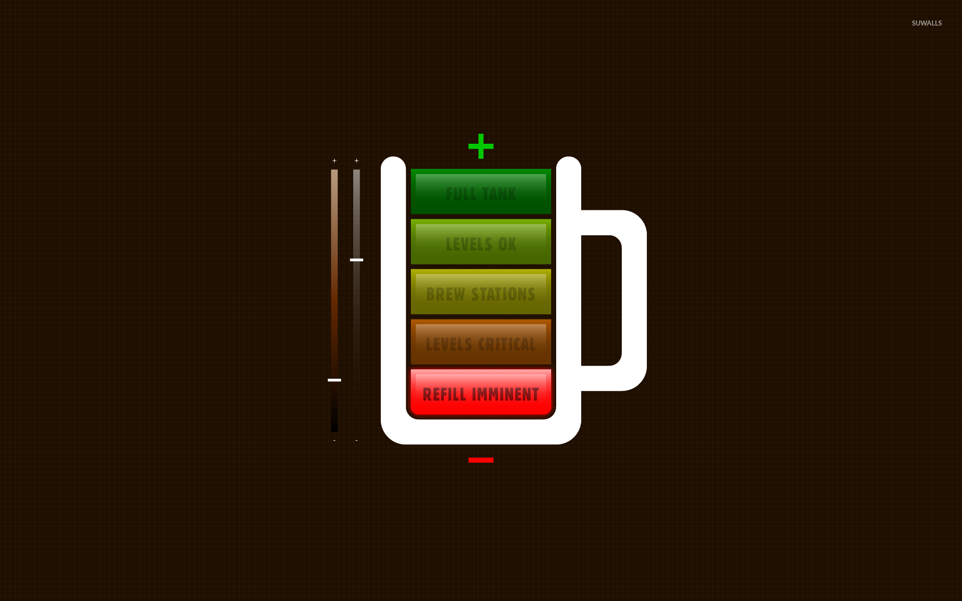 Battery Life Looking Like A Coffee Cup Wallpaper - Coffee , HD Wallpaper & Backgrounds