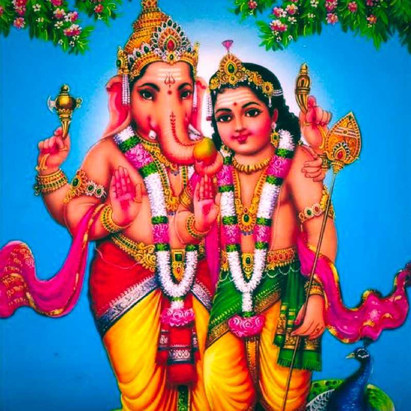 Lord Murugan Gif Images - Lord Murugan And Ganesha , HD Wallpaper & Backgrounds