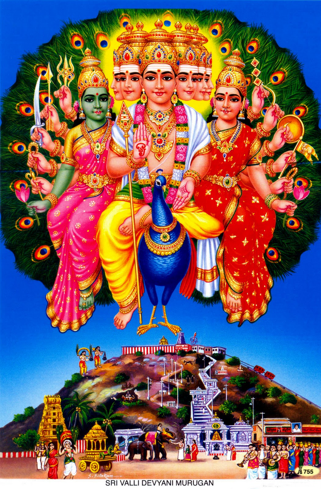 Murugan With Valli And Deivanai , HD Wallpaper & Backgrounds