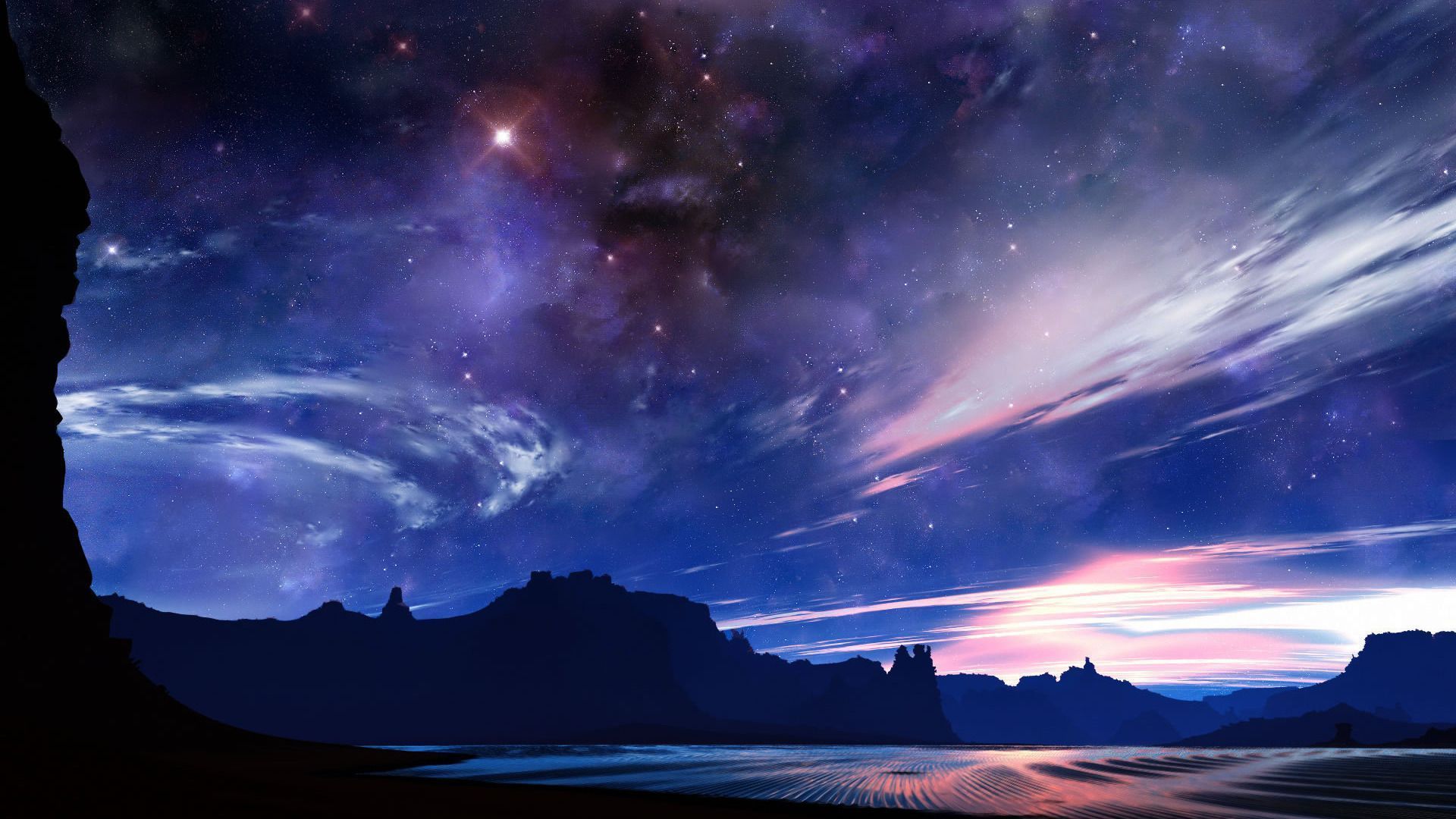 Digital Art Starry Sky , HD Wallpaper & Backgrounds