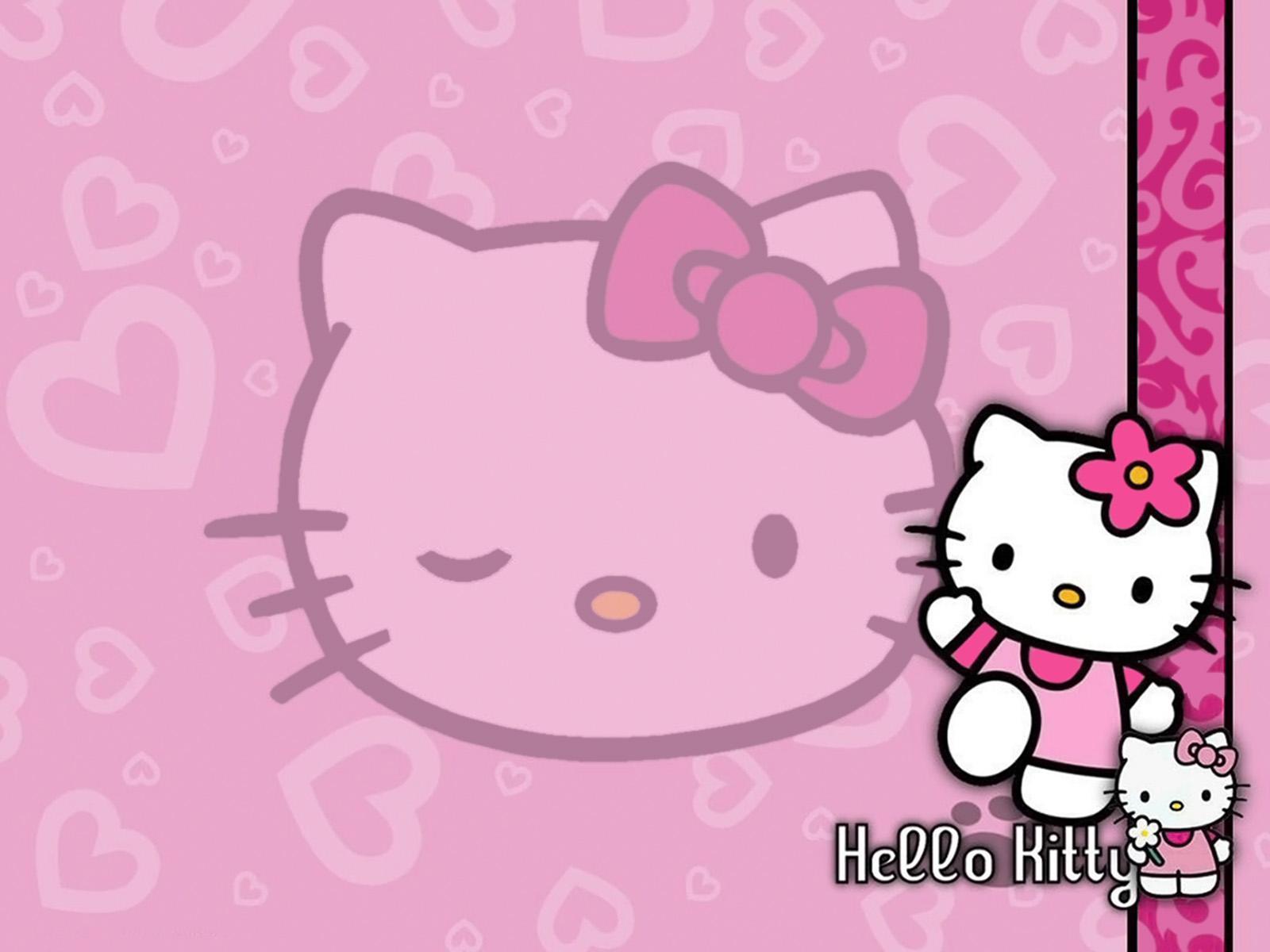Hello Kitty Pink Wallpaper - Hello Kitty Birthday Invitations Blank , HD Wallpaper & Backgrounds